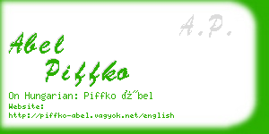 abel piffko business card